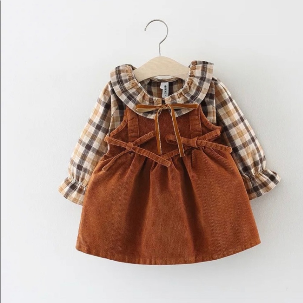 Girls corduroy winter dress